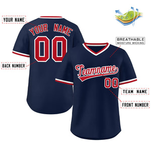 Custom Navy Classic Style Outdoor Authentic Pullover Baseball Jersey