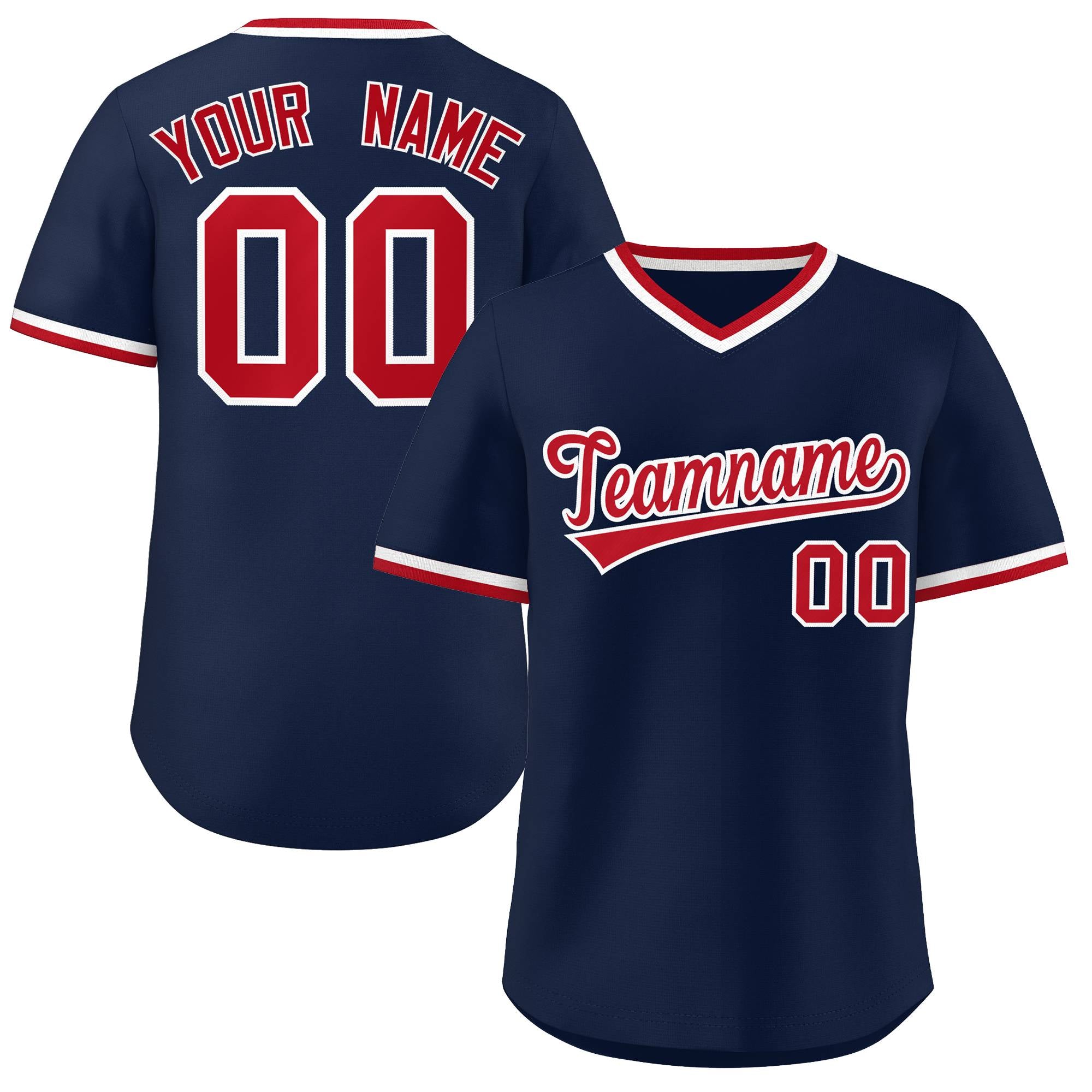 Custom Navy Classic Style Outdoor Authentic Pullover Baseball Jersey