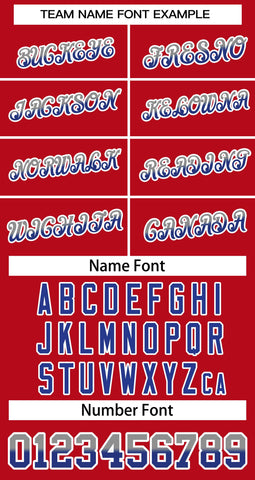 Custom Red Gray Blue-White Stripe Font Gradient Fashion Authentic Baseball Jersey