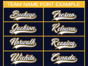 Custom Navy White Navy-Gold Classic Style Hockey Jersey