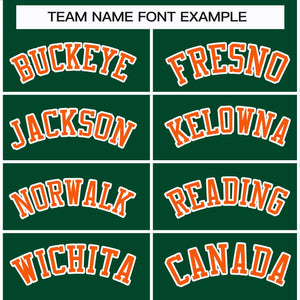 Custom Green Orange-White Classic Style Hockey Jersey