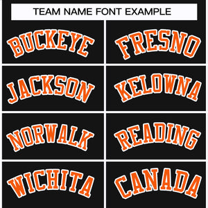 Custom Black Orange-White Classic Style Hockey Jersey