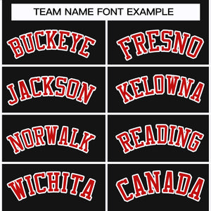 Custom Black Red-White Classic Style Hockey Jersey