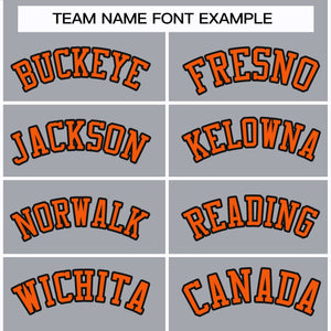 Custom Gray Orange-Black Classic Style Hockey Jersey