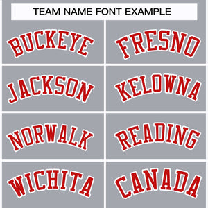 Custom Gray Red-White Classic Style Hockey Jersey