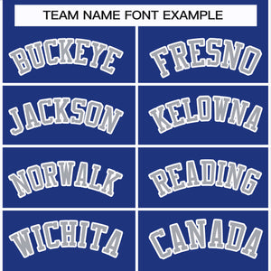 Custom Royal Gray-White Classic Style Hockey Jersey