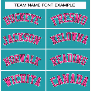 Custom Aqua Pink Navy-White Classic Style Hockey Jersey