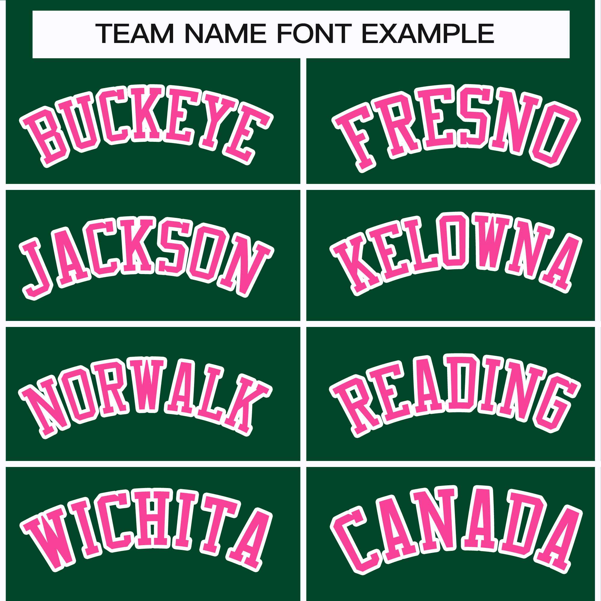 Custom Green Pink-White Classic Style Hockey Jersey