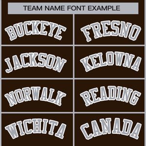 Custom Brown Gray-White Classic Style Hockey Jersey