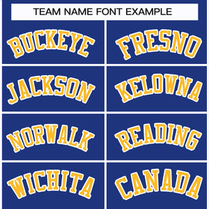 Custom Royal Gold-White Classic Style Hockey Jersey