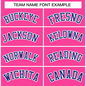 Custom Pink Royal-White Classic Style Hockey Jersey