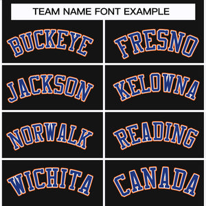 Custom Black Royal White-Orange Classic Style Hockey Jersey