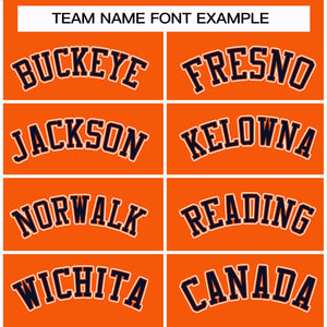 Custom Orange Navy Orange-White Classic Style Hockey Jersey