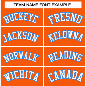 Custom Orange White-Powder Blue Classic Style Hockey Jersey