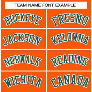 Custom Orange Aqua-White Classic Style Hockey Jersey