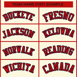 Custom Khaki Red-Navy Classic Style Hockey Jersey