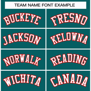 Custom Teal White-Red Classic Style Hockey Jersey