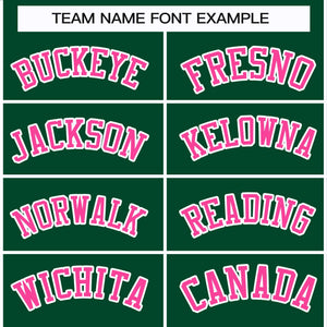 Custom Green Pink-White Classic Style Hockey Jersey