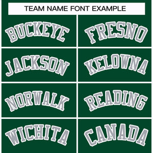 Custom Green Gray-White Classic Style Hockey Jersey