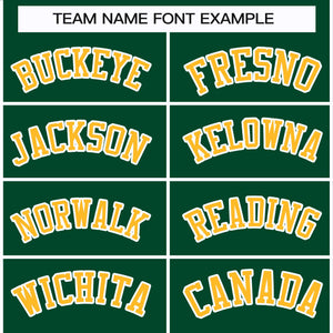 Custom Green Gold-White Classic Style Hockey Jersey