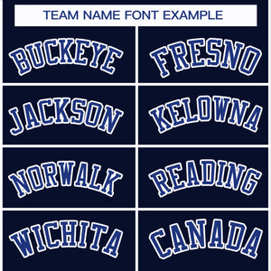 Custom Navy Royal-White Classic Style Hockey Jersey