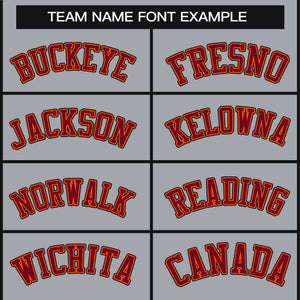 Custom Gray Crimson Orange-Black Classic Style Hockey Jersey