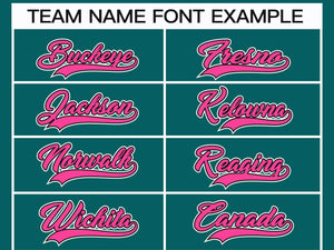 Custom Teal Pink Black-White Classic Style Hockey Jersey