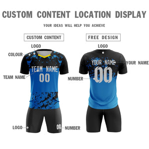 Custom Royal White Breathable Sport Soccer Sets Jersey