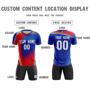 Custom Royal White Outdoor Sport Soccer Sets Jersey