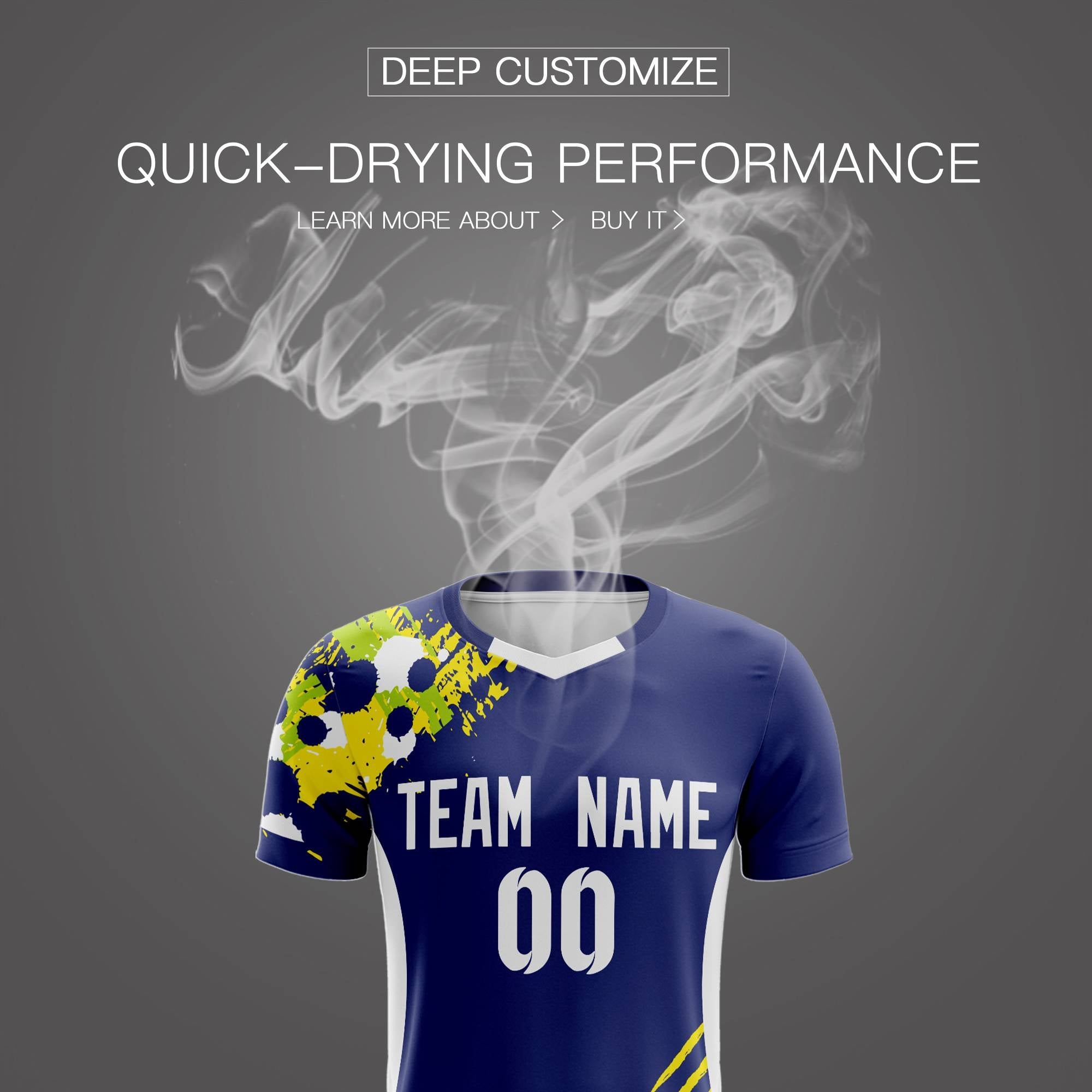 Custom Navy White Outdoor Sport Soccer Sets Jersey