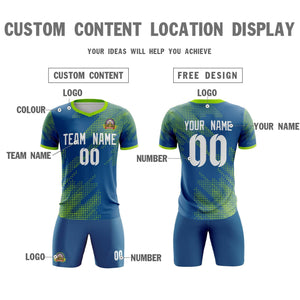 Custom Navy White Casual Sport Soccer Sets Jersey