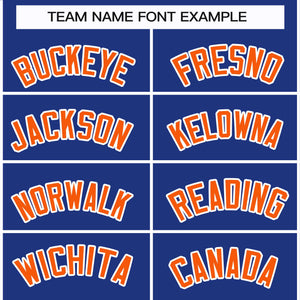 Custom Royal Orange-White Classic Style Hockey Jersey