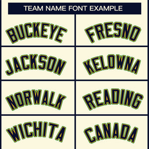 Custom Khaki Navy Gold-Green Classic Style Hockey Jersey