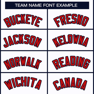 Custom White Red-Navy Classic Style Hockey Jersey