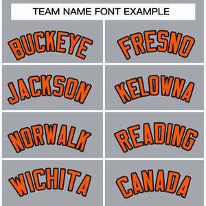 Custom Gray Orange-Black Classic Style Hockey Jersey