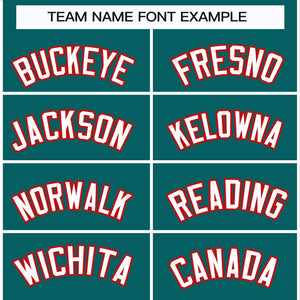 Custom Teal White-Red Classic Style Hockey Jersey