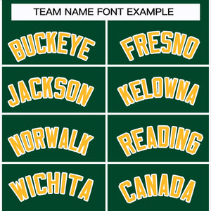 Custom Green Gold-White Classic Style Hockey Jersey