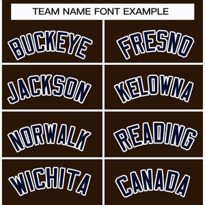 Custom Brown Navy-White Classic Style Hockey Jersey