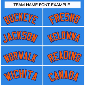 Custom Powder Blue Orange-Royal Classic Style Hockey Jersey