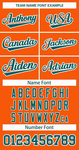 Custom Orange Aqua-White Classic Style Hockey Jersey