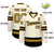 Custom Khaki Old Gold-Black Classic Style Hockey Jersey