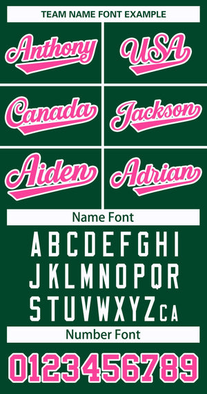 Custom Green Pink-White Classic Style Hockey Jersey