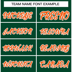 Custom Green Orange-White Classic Style Hockey Jersey