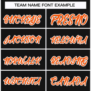 Custom Black Orange-White Classic Style Hockey Jersey