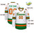 Custom White Kelly Green White-Orange Classic Style Hockey Jersey