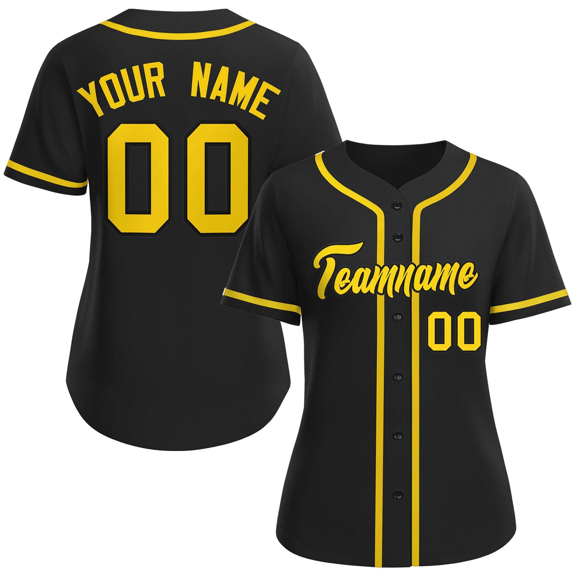 Black And Gold Baseball Jersey