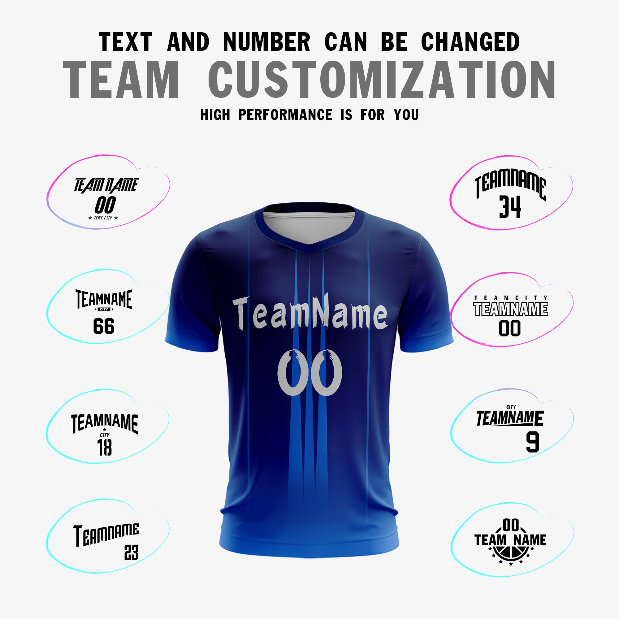 Custom Navy White Sport Soccer Tops Jersey