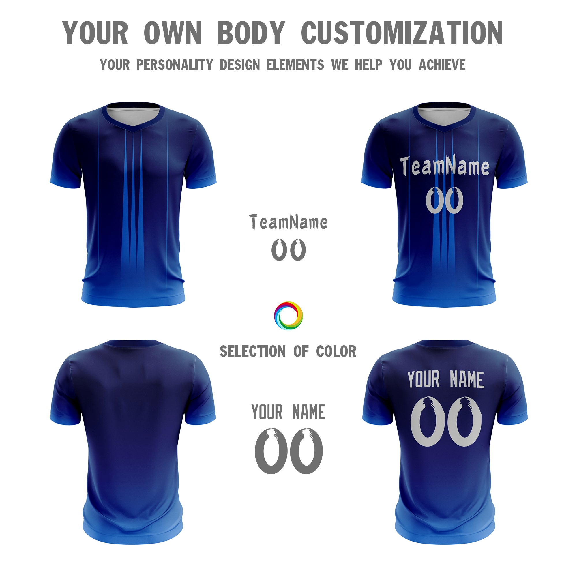 Custom Navy White Sport Soccer Tops Jersey