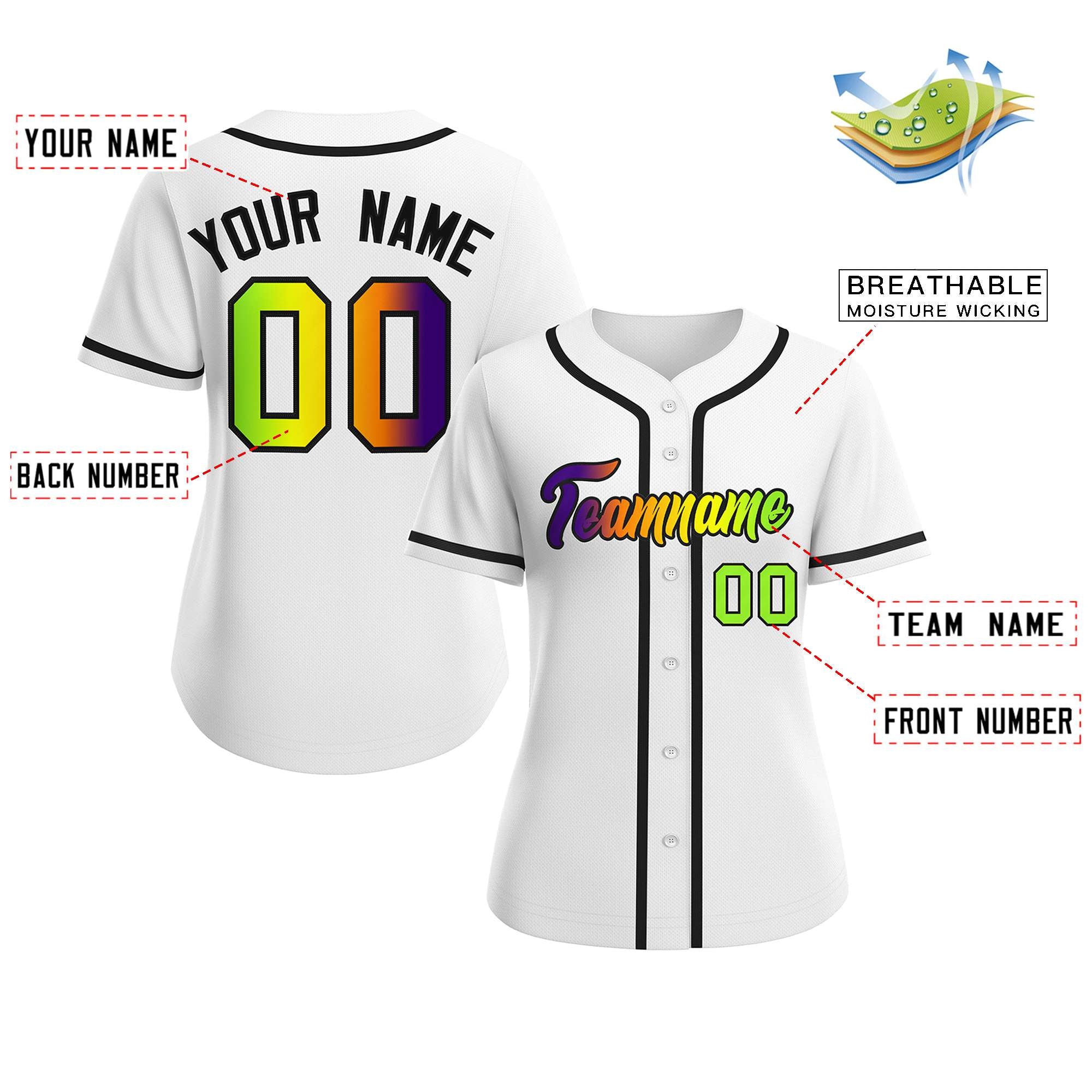 Gradient Baseball Jersey