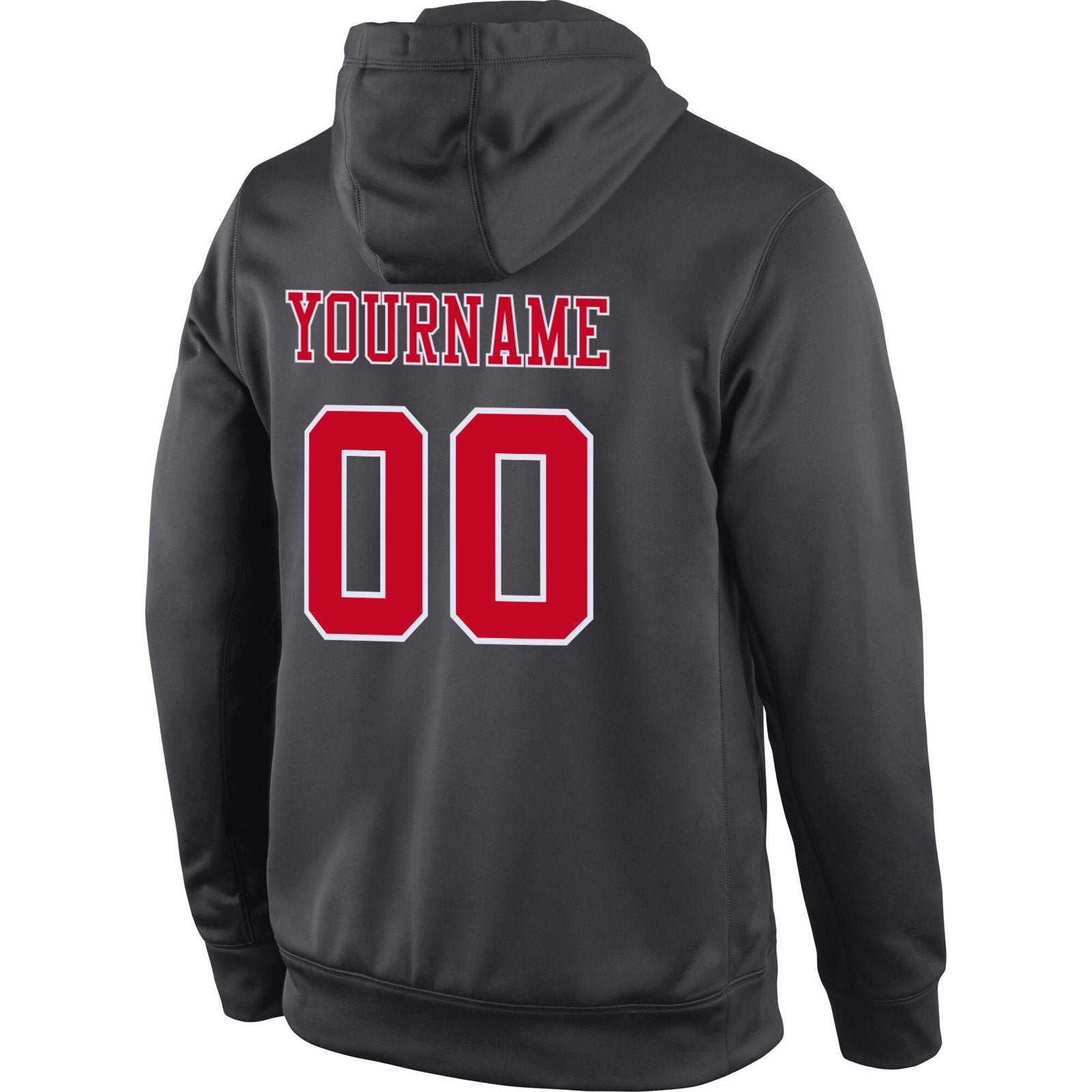 Custom Black Red-White Classic Style Pullover Sport Fashion Hoodie Uniform